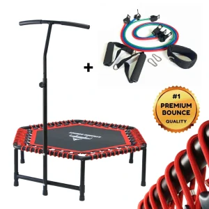 Best Combo Hex Rebounder Mini Trampoline with Resistance Tube Set