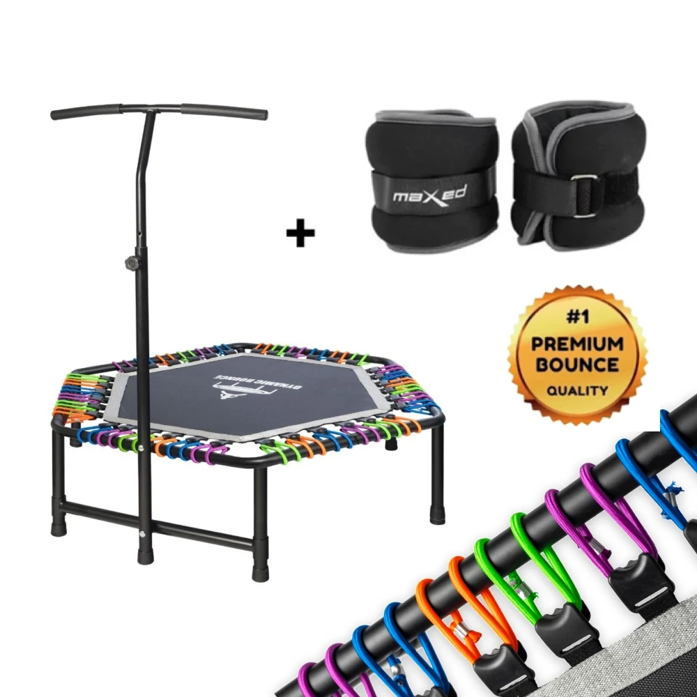 Best Combo Hex Rebounder Mini Trampoline With Ankle Or Wrist 1kg ea.