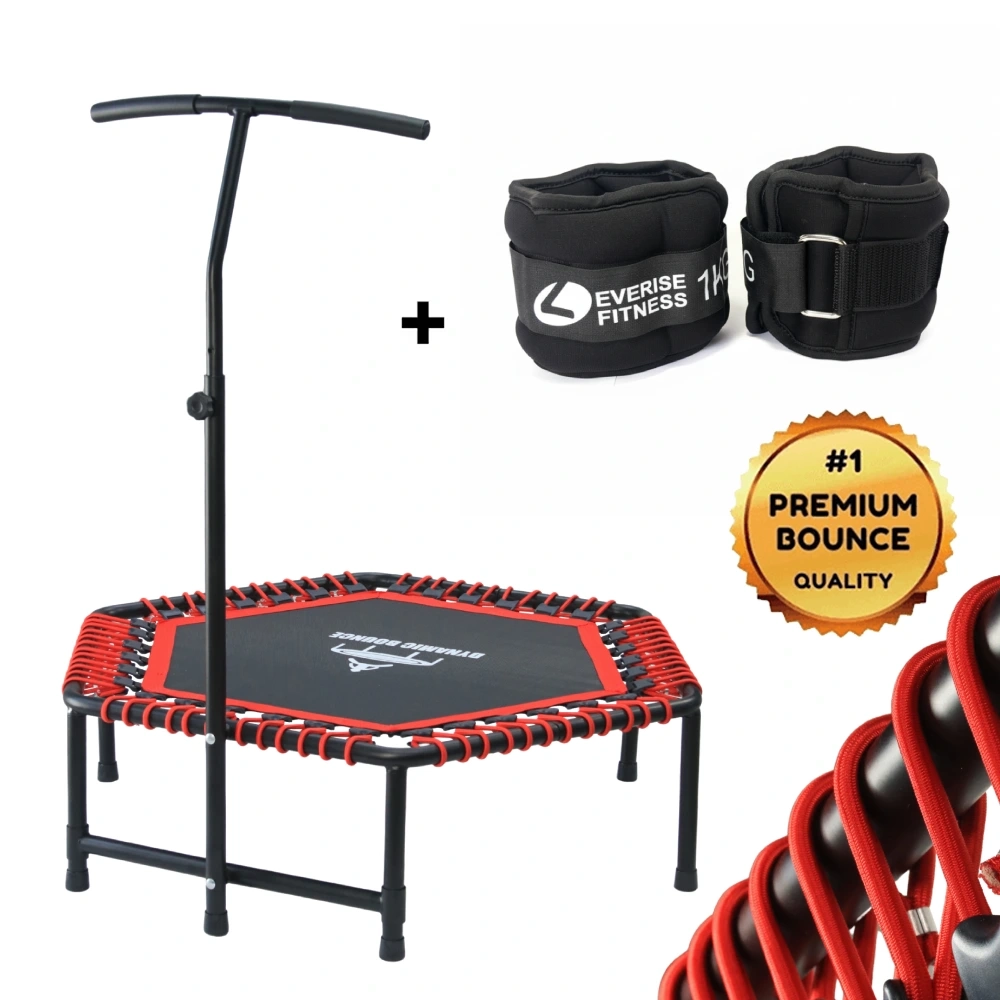 Best Combo Hex Rebounder Mini Trampoline With Ankle Or Wrist 1kg ea.